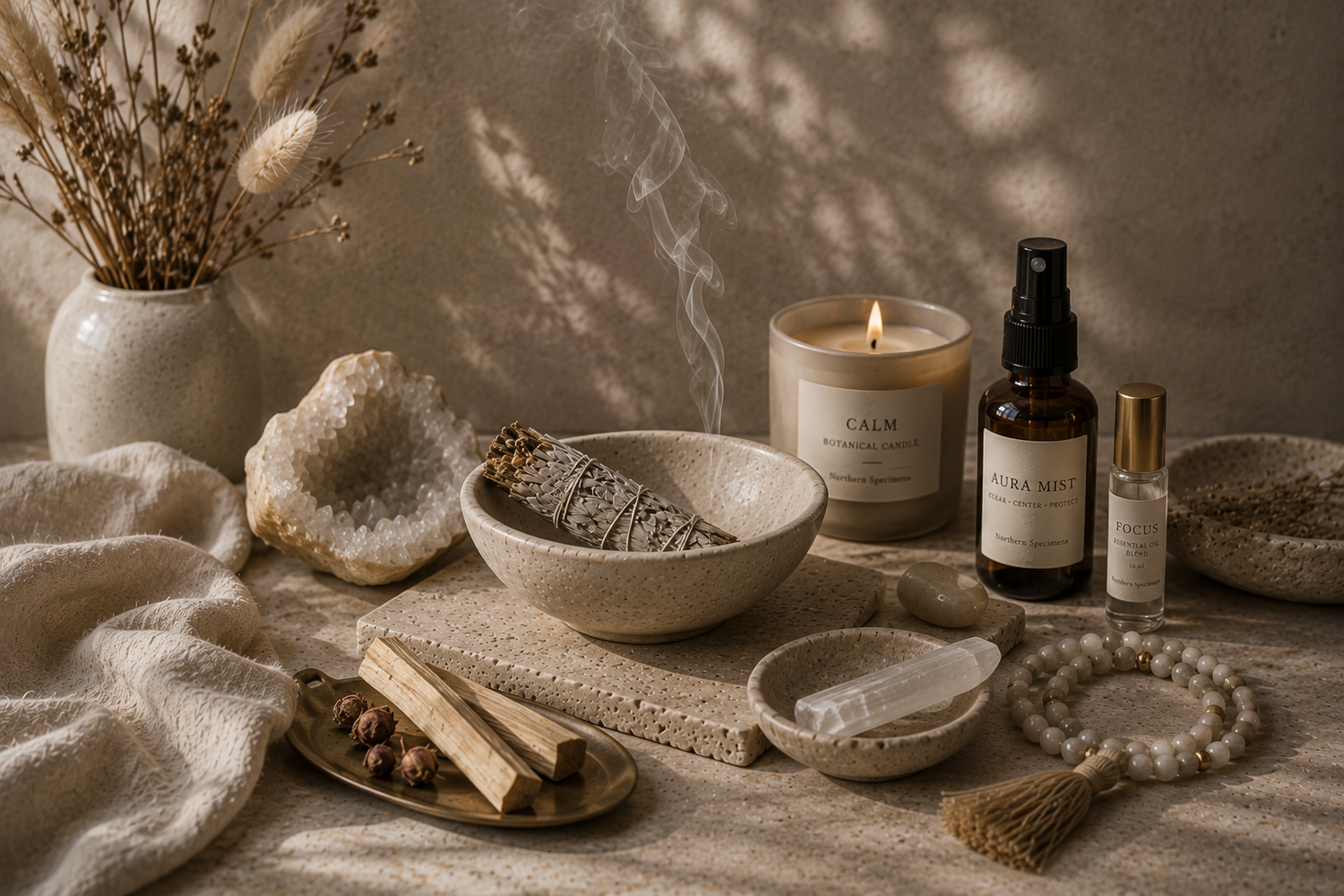 Natural wellness products, ritual tools, crystals, incense and botanical self-care by Northern Specimens