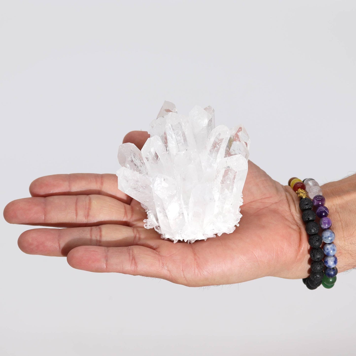 Crafted Quartz Cluster - Clear Quartz (approx 250-300gm 8cm)